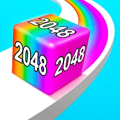 Взломанная Jelly Run 2048 (Джелли Ран 2048)  [МОД Меню] - полная версия apk на Андроид