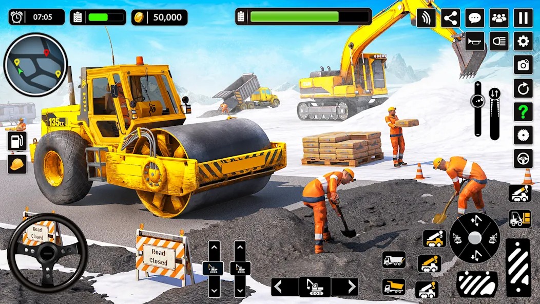 Snow Offroad Construction Game  [МОД Unlimited Money] Screenshot 4