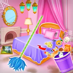 Взломанная Princess house cleaning advent  [МОД Бесконечные монеты] - стабильная версия apk на Андроид