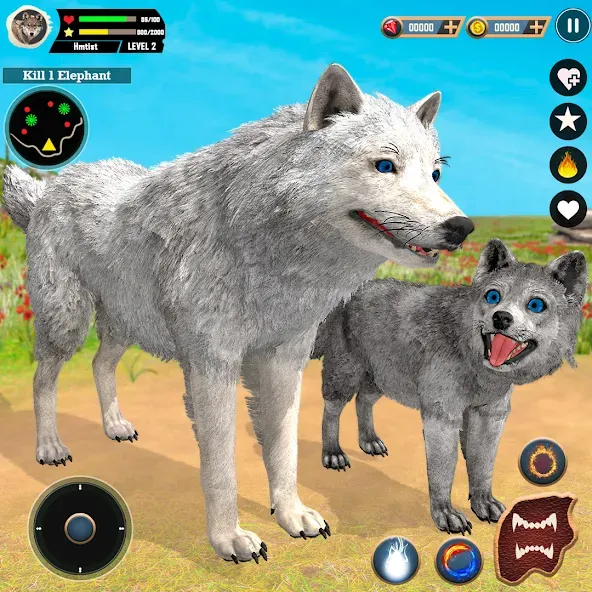 Wild Wolf Simulator Games  [МОД Mega Pack] Screenshot 1