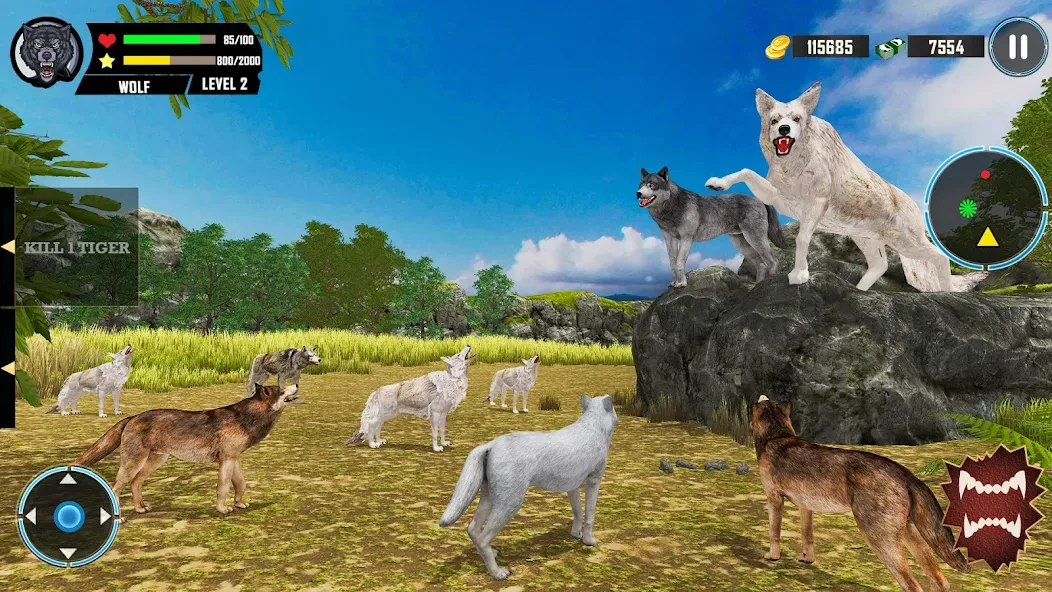 Wild Wolf Simulator Games  [МОД Mega Pack] Screenshot 5