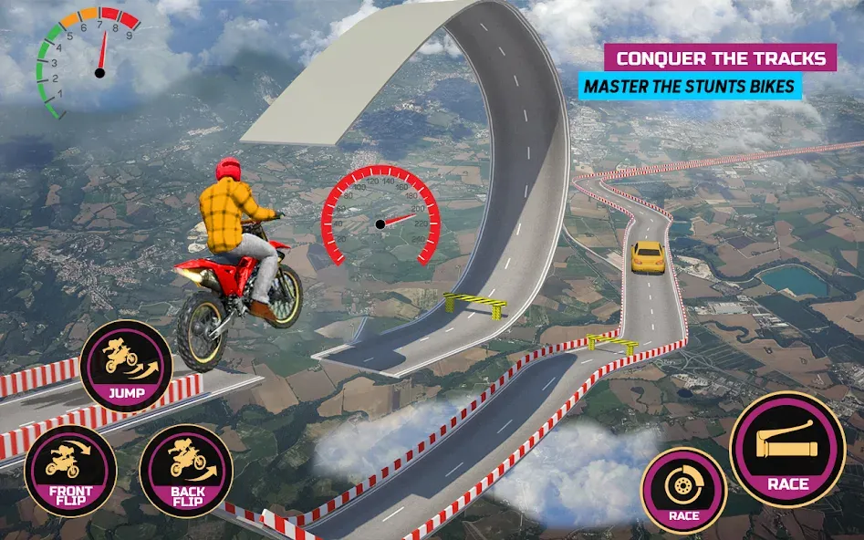 Racing Bike Stunt Games Master (Гонки на мотоциклах Мастер игр в трюки)  [МОД Бесконечные деньги] Screenshot 4