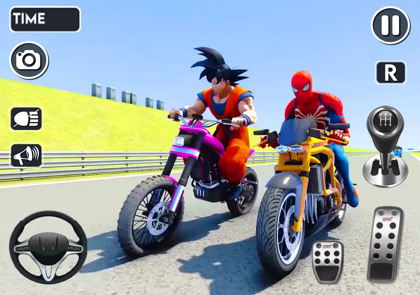 Spider Bike Stunt 3D Mega Ramp  [МОД Много монет] Screenshot 3