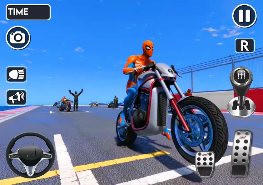 Spider Bike Stunt 3D Mega Ramp  [МОД Много монет] Screenshot 4