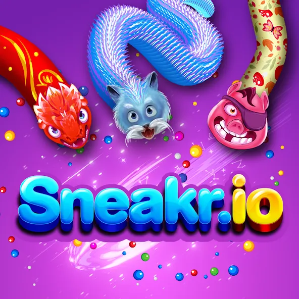 Sneak.io - Snake Game  [МОД Бесконечные монеты] Screenshot 1