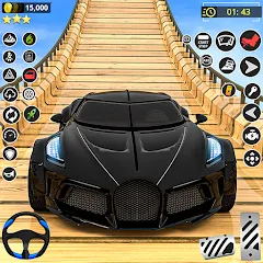 Взлом GT Car Stunt Race: Mega Ramps (Джи Ти Кар Стант Рейс)  [МОД Mega Pack] - полная версия apk на Андроид