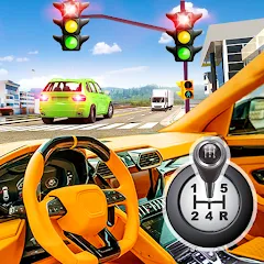 Скачать взломанную Modern Car Driving School Game  [МОД Меню] - полная версия apk на Андроид