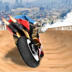 Взлом Mega Ramp Bike Stunts Games 3D  [МОД Много денег] - последняя версия apk на Андроид