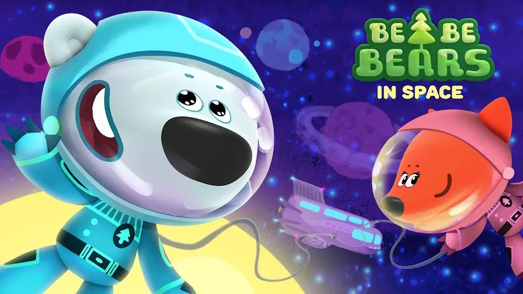 Be-be-bears in space  [МОД Бесконечные монеты] Screenshot 1