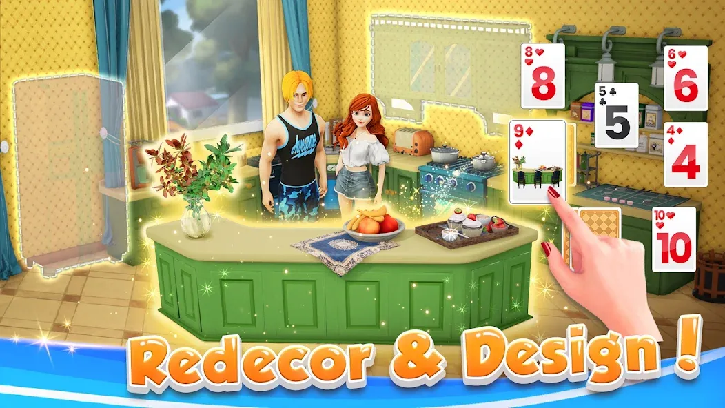 Solitaire Home Design (Солитер Хоум Дизайн)  [МОД Бесконечные монеты] Screenshot 3