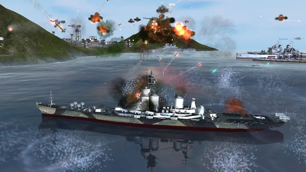 WARSHIP BATTLE:3D World War II  [МОД Бесконечные монеты] Screenshot 3