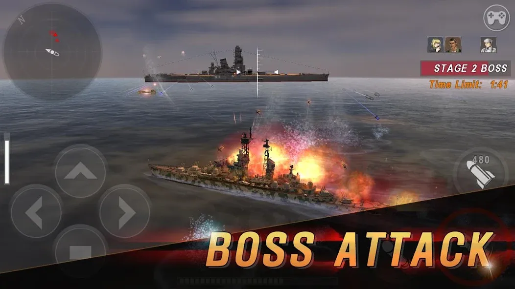 WARSHIP BATTLE:3D World War II  [МОД Бесконечные монеты] Screenshot 5