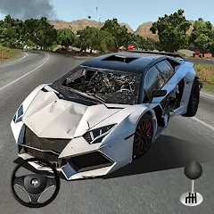 Взлом Mega Car Crash Simulator (Мега Кар Краш Симулятор)  [МОД Unlocked] - полная версия apk на Андроид