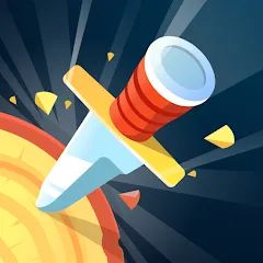Скачать взлом Knife Hit (На русский язык   переводится как Удар ножом)  [МОД Unlocked] - полная версия apk на Андроид