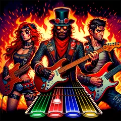 Скачать взломанную Guitar Hero Mobile: Music Game (Гитар Хиро Мобайл)  [МОД Много монет] - полная версия apk на Андроид