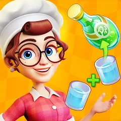 Скачать взломанную Merge Cooking:Theme Restaurant  [МОД Все открыто] - полная версия apk на Андроид