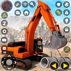 Взлом Construction Excavator Game 3D  [МОД Unlocked] - полная версия apk на Андроид