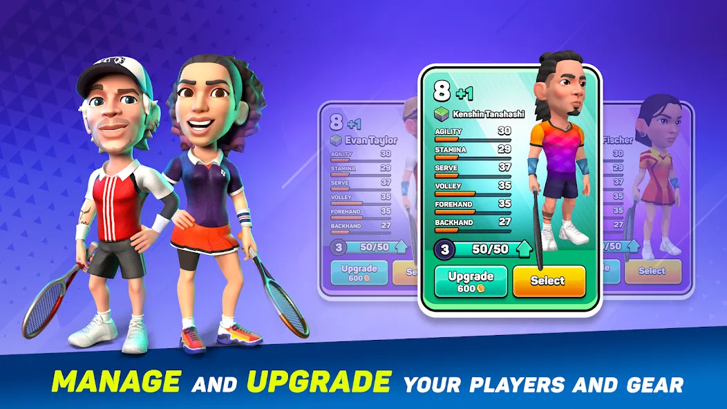Mini Tennis: Perfect Smash (Мини Теннис)  [МОД Много монет] Screenshot 3