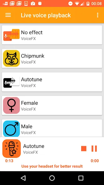 VoiceFX - Voice Changer with v  [МОД Все открыто] Screenshot 5