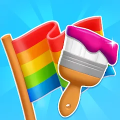 Взломанная Flag Painters (Флаг Пэйнтерс)  [МОД Много монет] - полная версия apk на Андроид