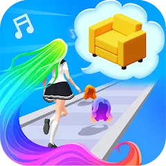 Взломанная Dancing Hair (Дансинг Хэр)  [МОД Много монет] - последняя версия apk на Андроид