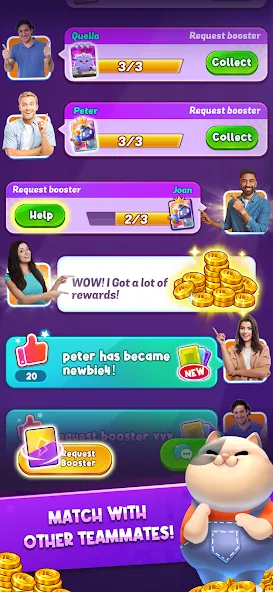 Match Club : PvP Match3 (Матч Клуб)  [МОД Бесконечные монеты] Screenshot 2