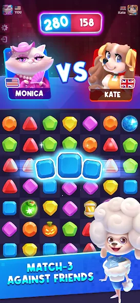 Match Club : PvP Match3 (Матч Клуб)  [МОД Бесконечные монеты] Screenshot 4