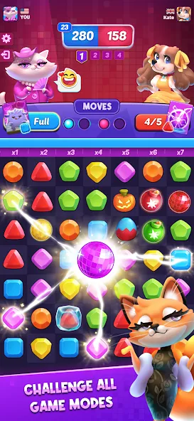 Match Club : PvP Match3 (Матч Клуб)  [МОД Бесконечные монеты] Screenshot 5