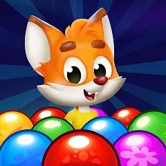 Взломанная Bubble Friends Bubble Shooter  [МОД Бесконечные монеты] - последняя версия apk на Андроид