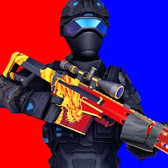Скачать взломанную POLYWAR: 3D FPS online shooter (ПОЛИВАР)  [МОД Много монет] - последняя версия apk на Андроид