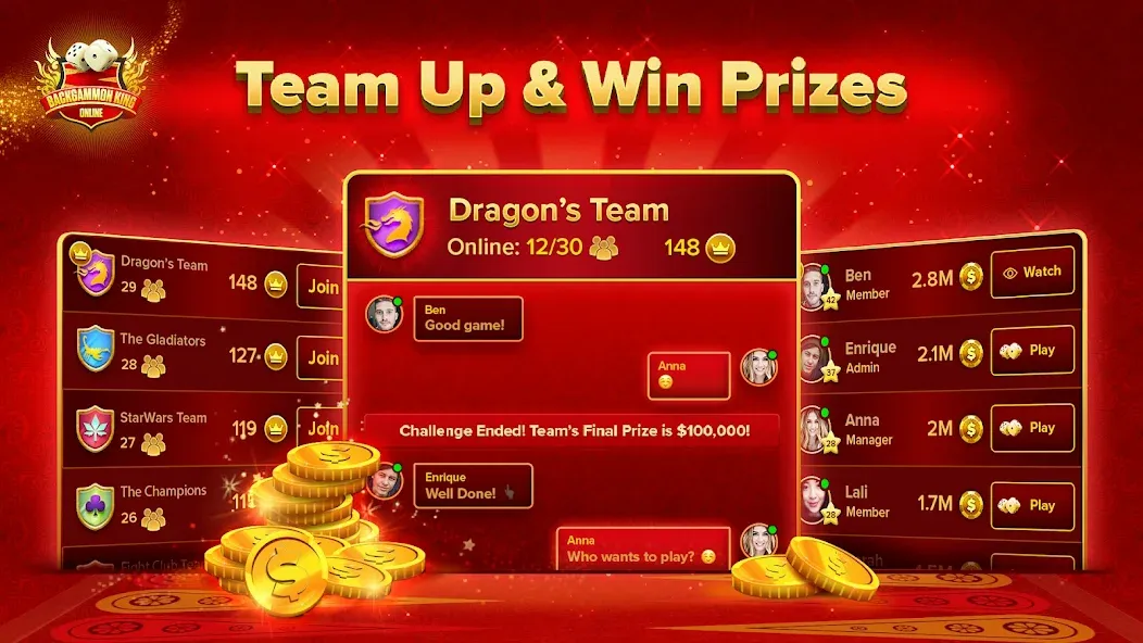 Backgammon King Online  [МОД Unlimited Money] Screenshot 5