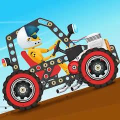 Скачать взломанную Car Builder & Racing for Kids  [МОД Много денег] - последняя версия apk на Андроид