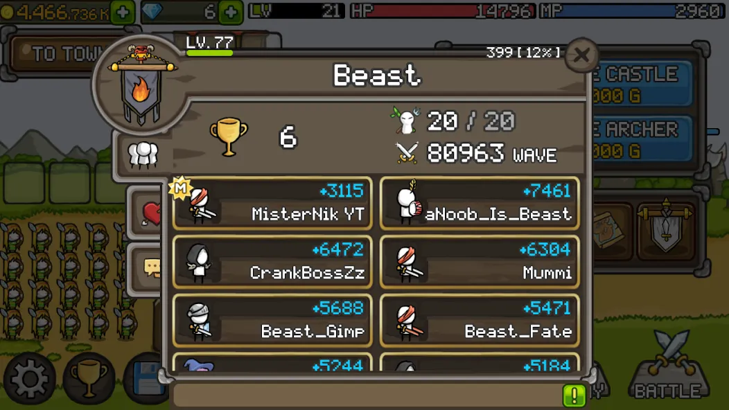 Grow Castle - Tower Defense (Гроу Касл)  [МОД Много денег] Screenshot 4