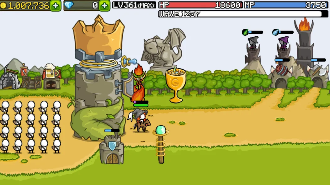 Grow Castle - Tower Defense (Гроу Касл)  [МОД Много денег] Screenshot 5