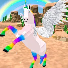 Взломанная Flying Unicorn Pegasus Games  [МОД Unlocked] - последняя версия apk на Андроид