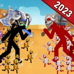 Скачать взломанную Stickman Battle 2: Empires War (Стикмен Битва 2)  [МОД Unlimited Money] - стабильная версия apk на Андроид
