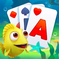Взломанная Solitaire TriPeaks Fish (Солитер ТриПикс Рыбка)  [МОД Unlocked] - последняя версия apk на Андроид