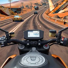 Скачать взломанную Moto Rider GO: Highway Traffic (Мото Райдер ГО)  [МОД Много денег] - стабильная версия apk на Андроид