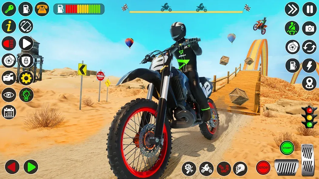 Bike Stunt Games Stunt Bike 3D (Байк стант рэмп игра Байк Джамп)  [МОД Menu] Screenshot 1
