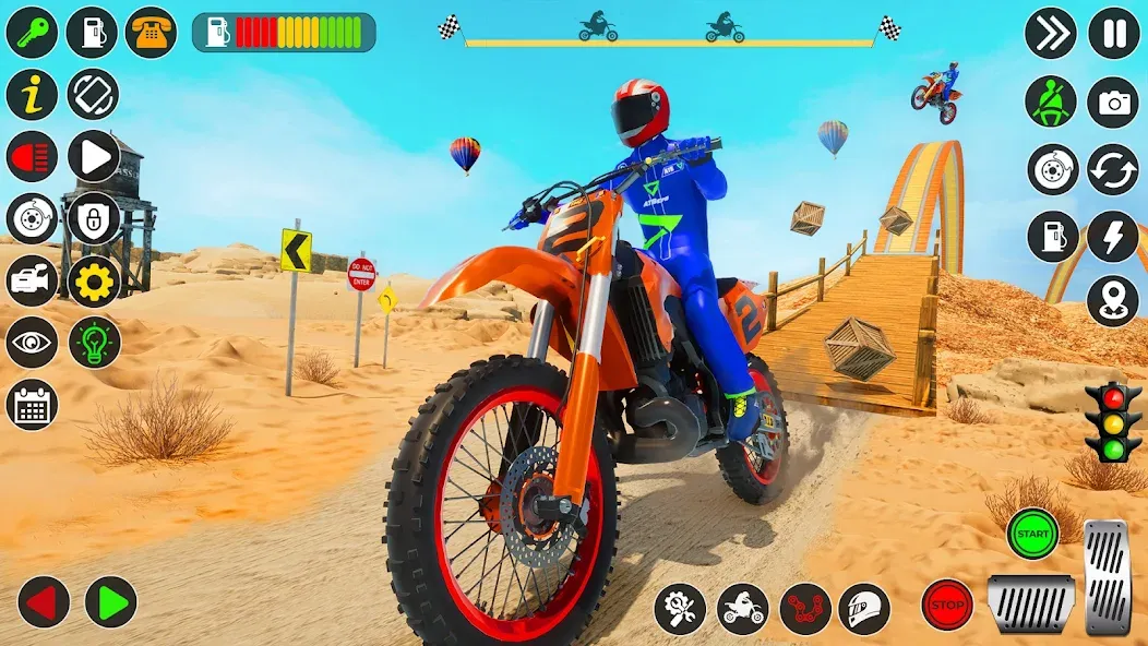 Bike Stunt Games Stunt Bike 3D (Байк стант рэмп игра Байк Джамп)  [МОД Menu] Screenshot 2