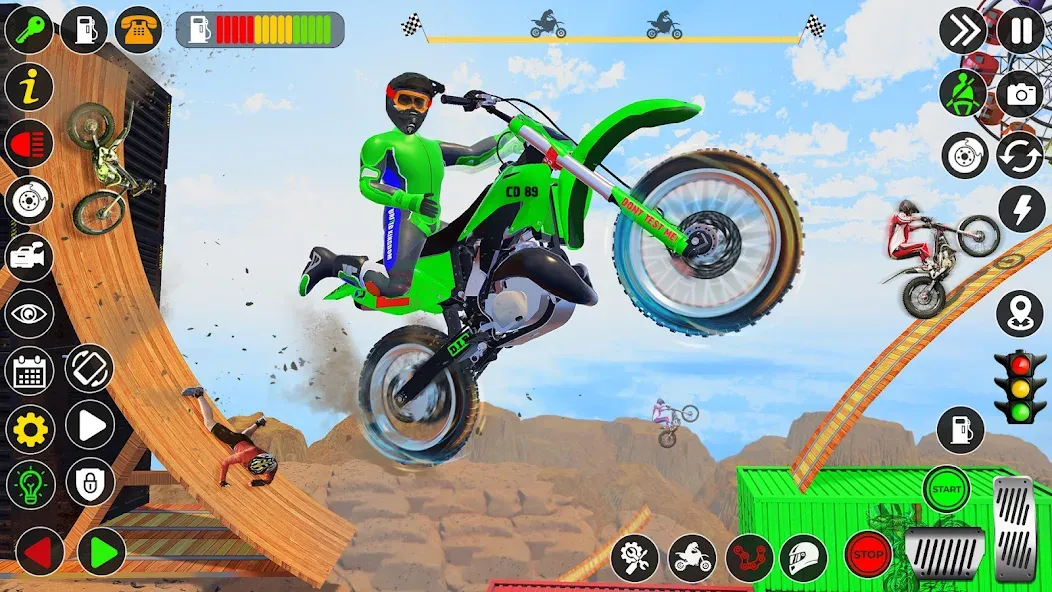 Bike Stunt Games Stunt Bike 3D (Байк стант рэмп игра Байк Джамп)  [МОД Menu] Screenshot 3