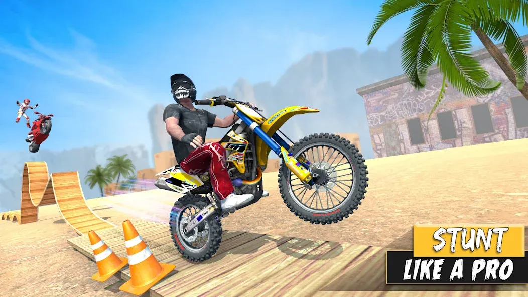Bike Stunt Games Stunt Bike 3D (Байк стант рэмп игра Байк Джамп)  [МОД Menu] Screenshot 4