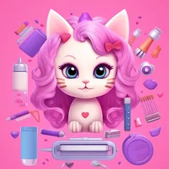 Скачать взломанную Idle Cat Makeover: Hair Salon  [МОД Много денег] - последняя версия apk на Андроид