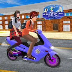 Скачать взломанную High School Boy Virtual Life  [МОД Меню] - полная версия apk на Андроид