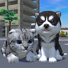 Скачать взлом Cute Pocket Cat And Puppy 3D (Кьют Покет Кэт Энд Паппи 3Д)  [МОД Меню] - стабильная версия apk на Андроид
