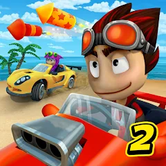 Скачать взломанную Beach Buggy Racing 2 (Бич Багги Рейсинг 2)  [МОД Бесконечные деньги] - стабильная версия apk на Андроид