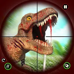 Взломанная Dino Hunting Sniper Shooter 3D  [МОД Unlimited Money] - полная версия apk на Андроид