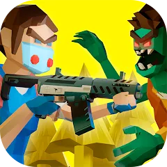 Взломанная Two Guys & Zombies 3D: Online  [МОД Unlocked] - стабильная версия apk на Андроид