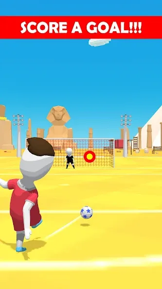 Stickman Freekick: Soccer game  [МОД Бесконечные деньги] Screenshot 2
