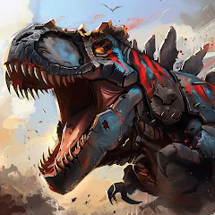 Скачать взлом Mech War: Jurassic Dinosaur (Мех Батл)  [МОД Бесконечные монеты] - полная версия apk на Андроид